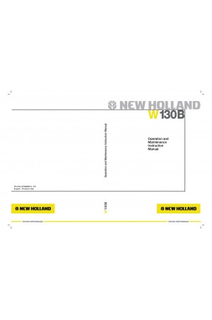 New Holland CE W130B Operator`s Manual