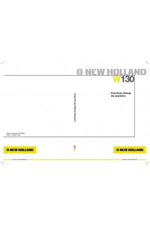 New Holland CE W130 Operator`s Manual