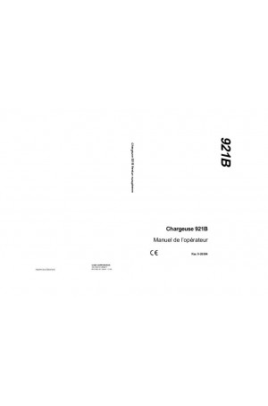 Case 921B Operator`s Manual