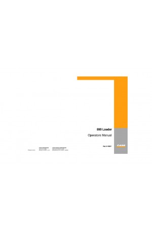 Case IH 890 Operator`s Manual