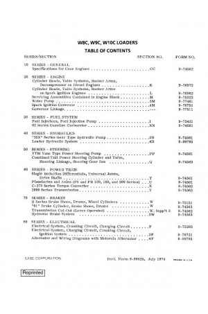 Case W10C, W8C, W9C Service Manual