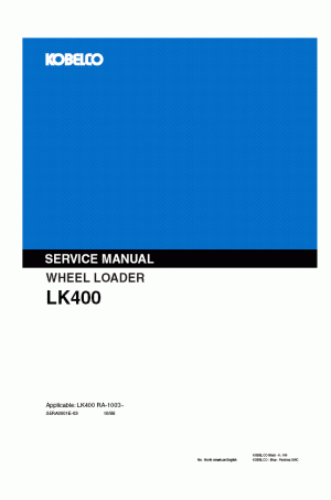 Kobelco LK400 Service Manual